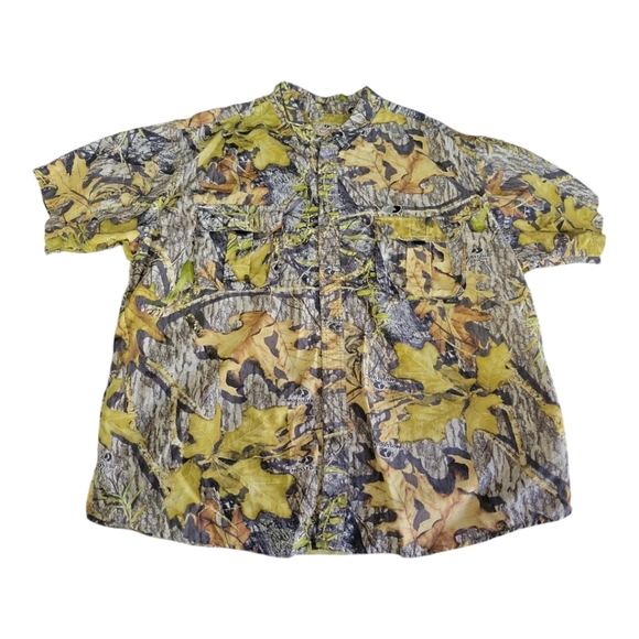 MOSSY OAK | Camouflage Short Sleeve Men's Button Down | Size 2X - Picture 10 of 10
